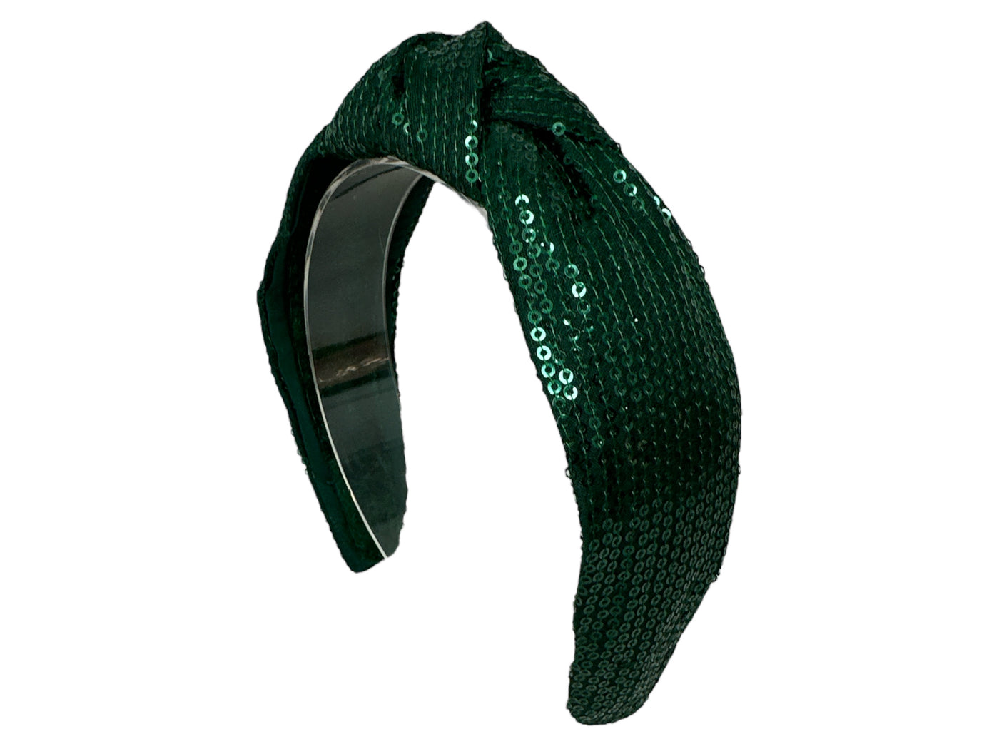 Headband Knot - Sequin - Hunter Green