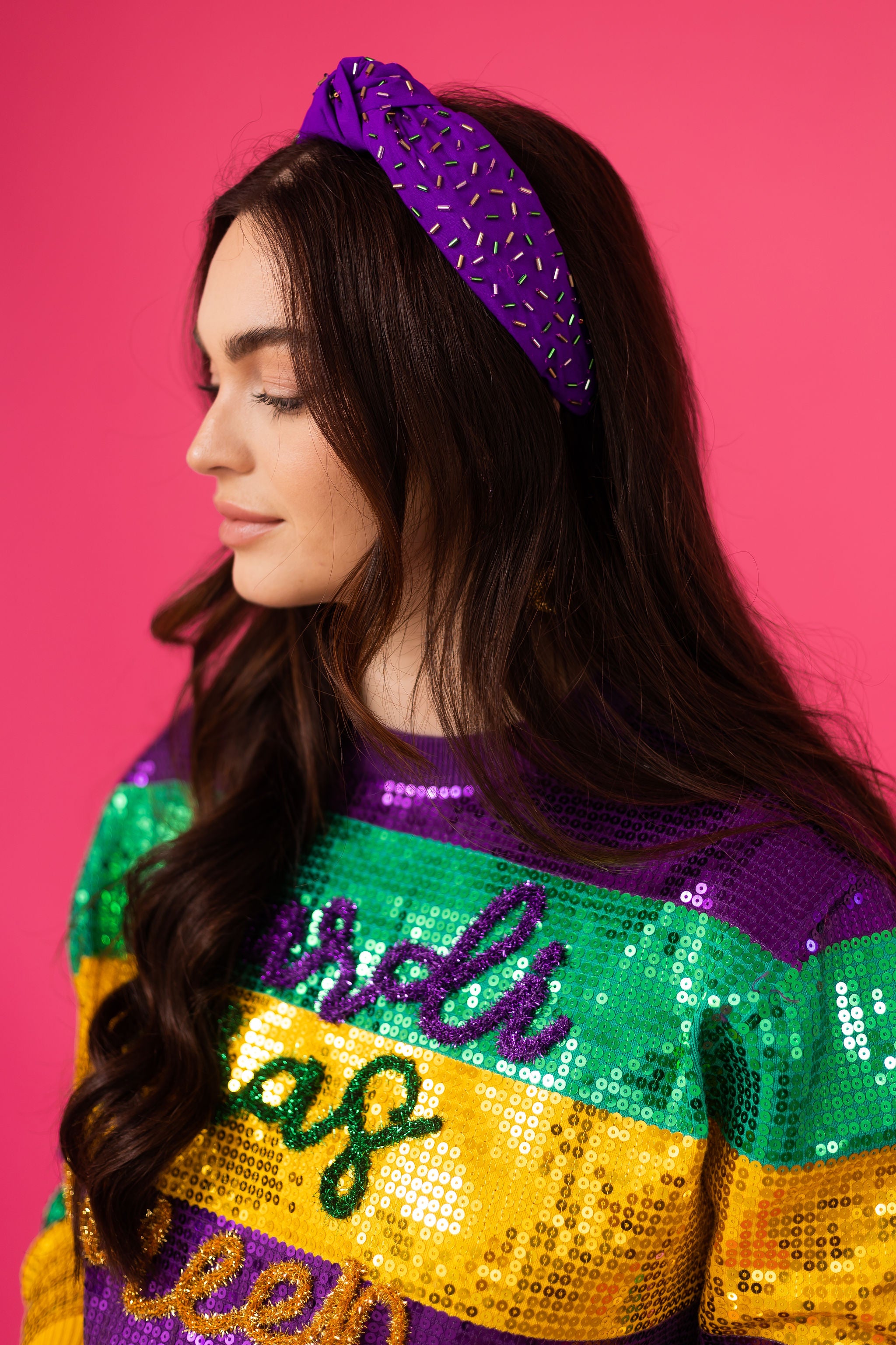 Mardi Gras Sequin Headband