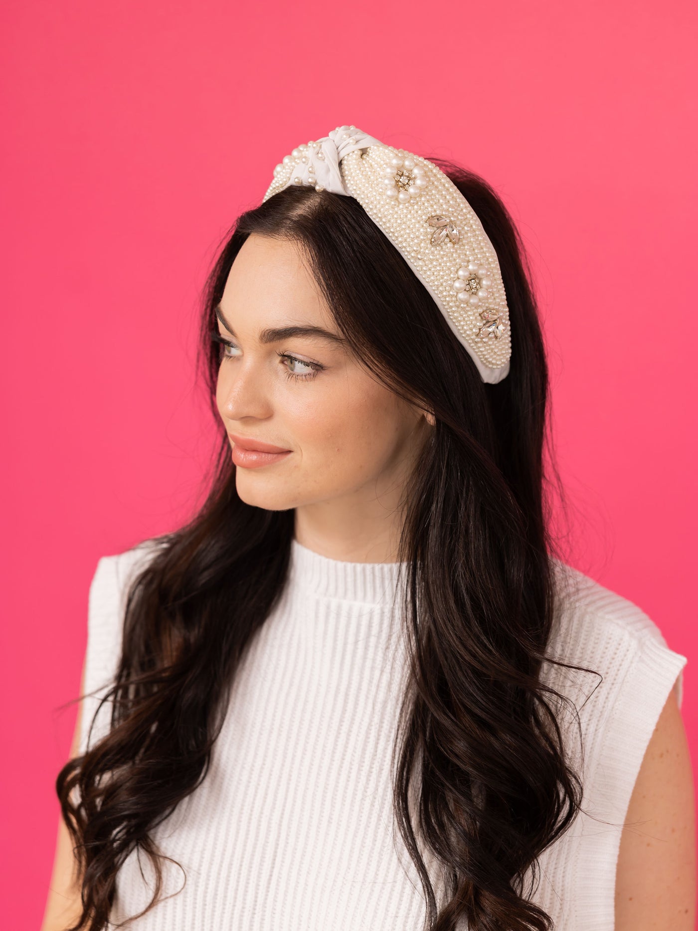 Headband Knot - Giselle Pearl and Rhinestone
