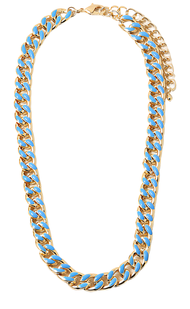 Chain Necklace - Baby Blue