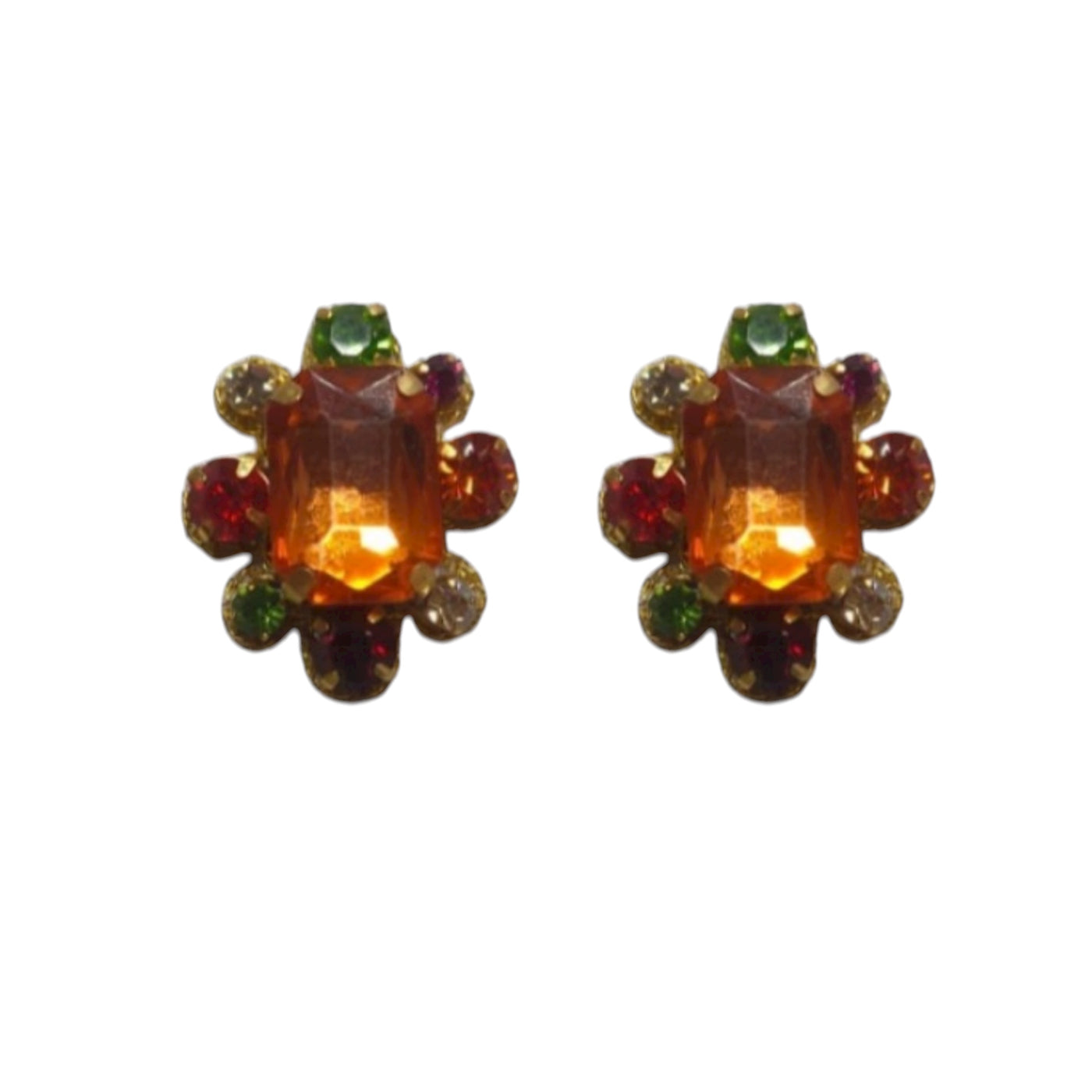 Statement Stud Earrings - Fall Colors