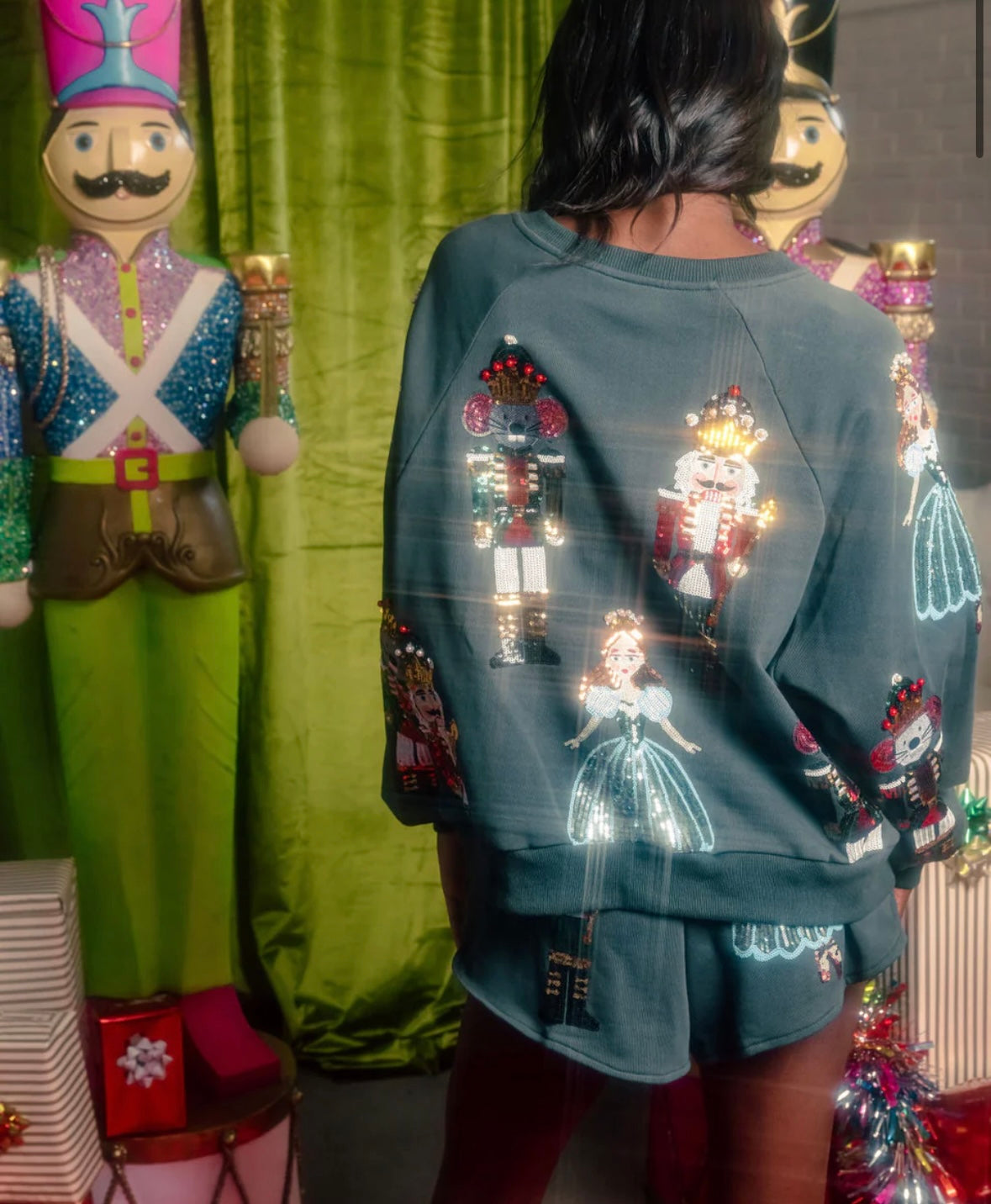 Back_of_Queen_of_Sparkles_-_Dark_Teal_Nutcracker_Ballet_Sweatshirt