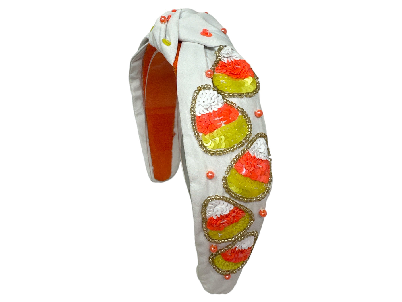 Headband Knot - Sequin Candy Corn