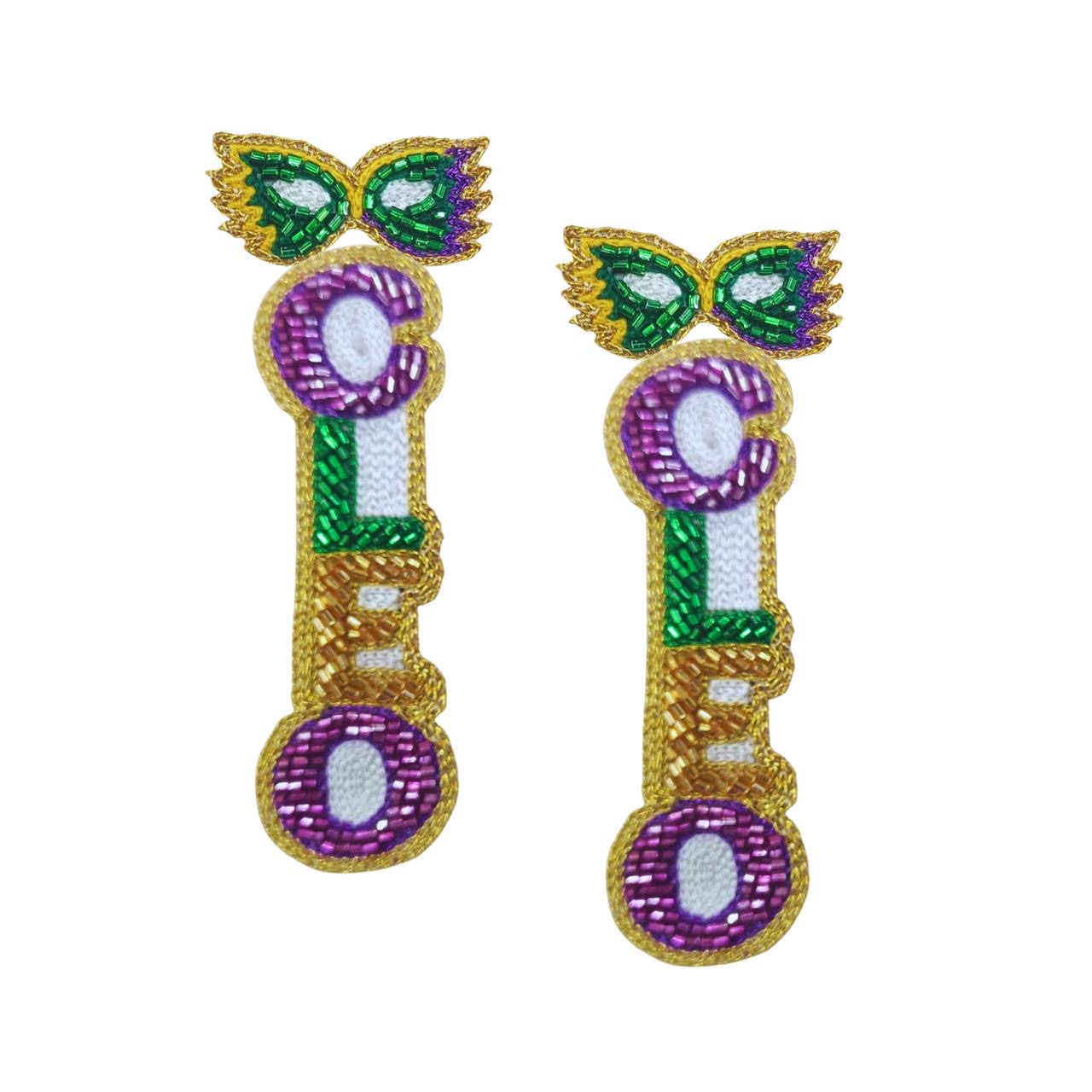 Mardi Gras Earrings - Cleo