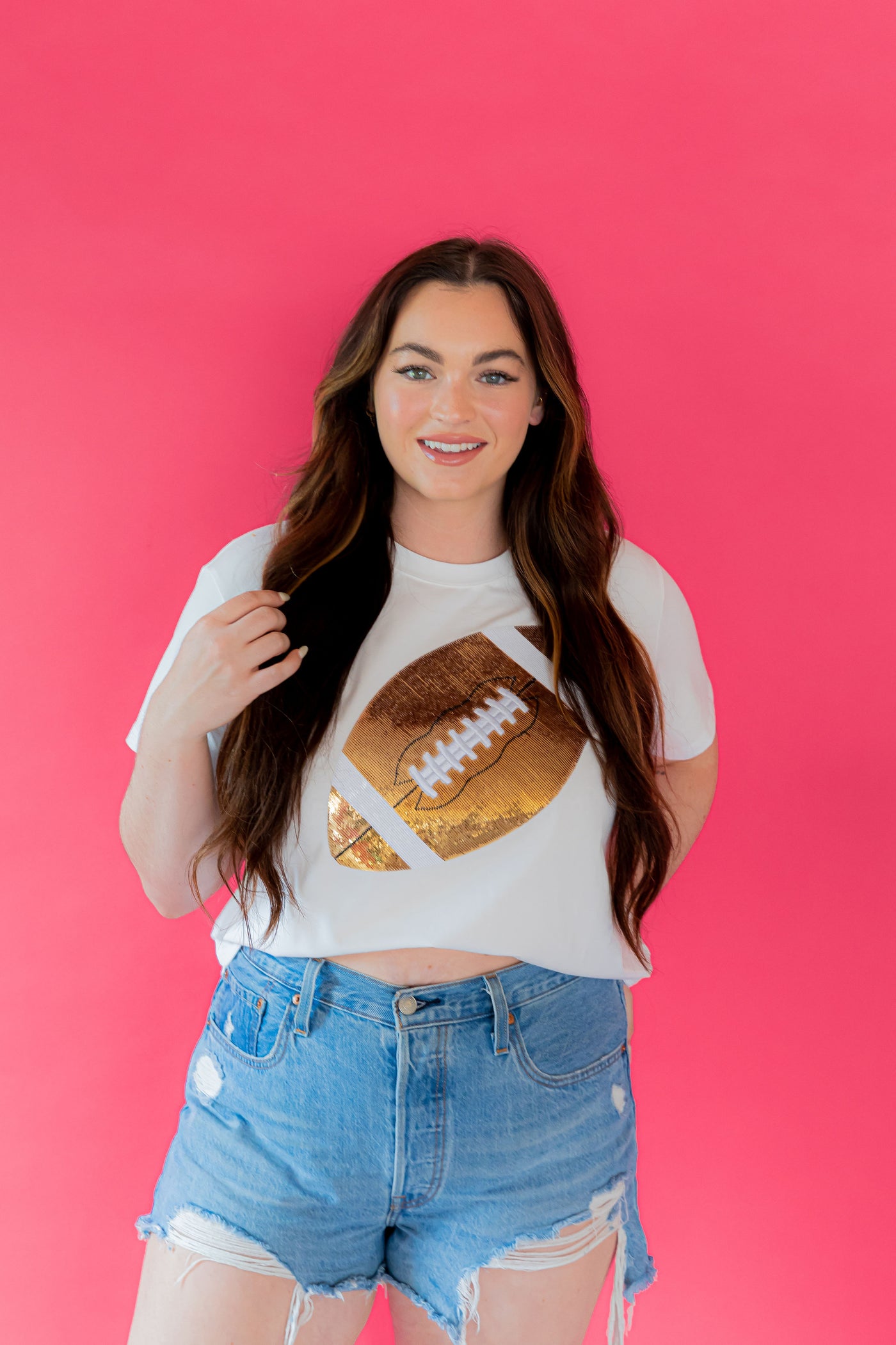 Queen of Sparkles - Football Tee