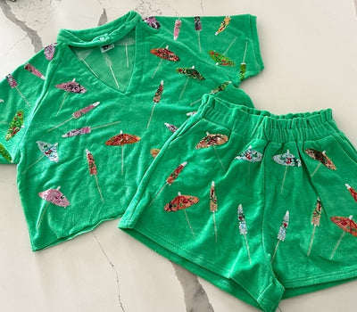 Queen of Sparkles - Umbrella Terry Cloth Top