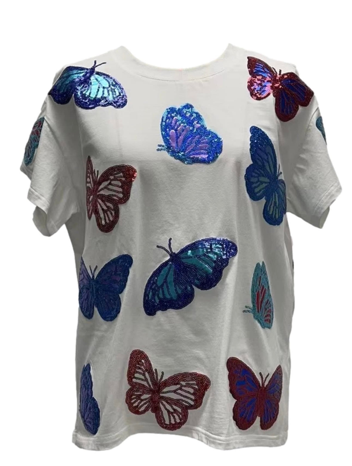Queen of Sparkles - 4th of July Butterfly Tee