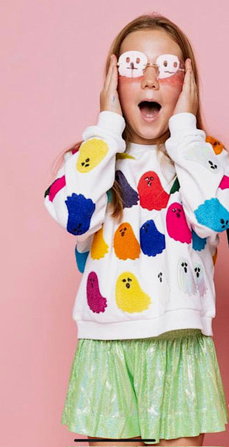 Queen of Sparkles Kids - Multi Ghost Sweatshirt
