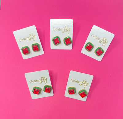 Christmas Rhinestone Stud Earrings