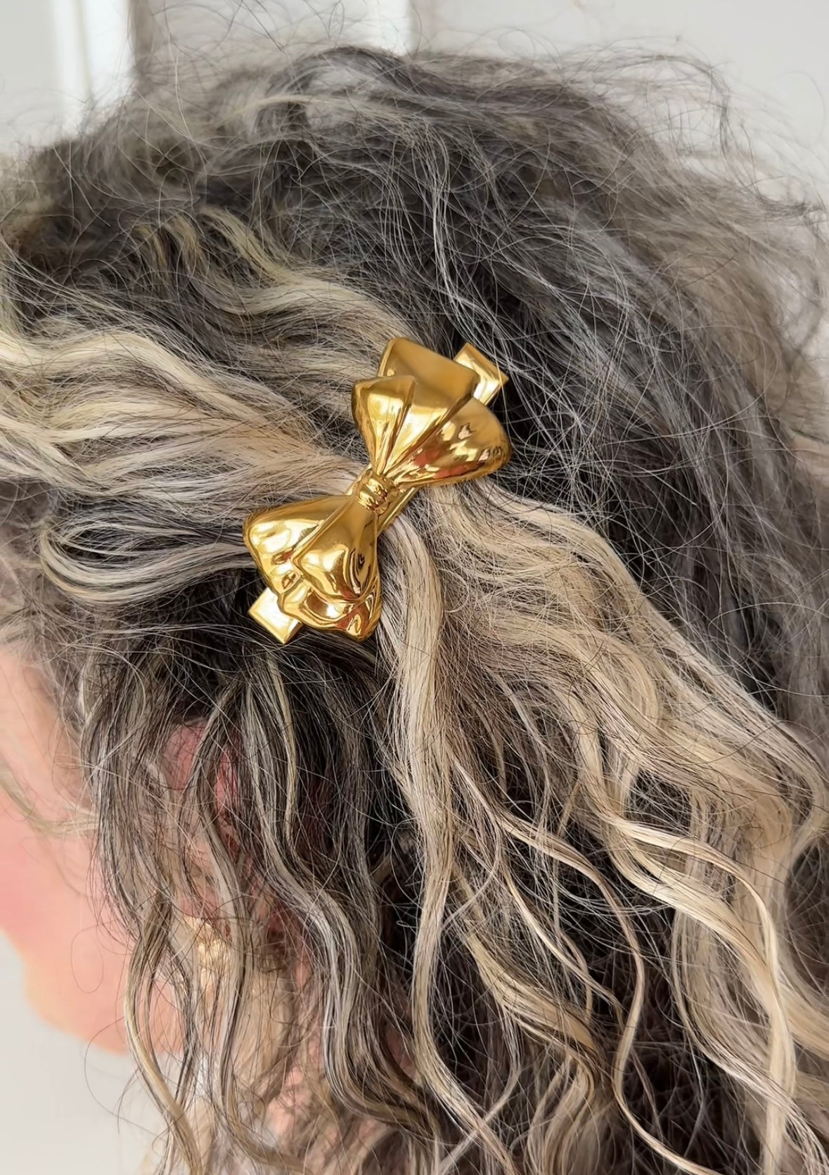 Gold Bow Hair Clip