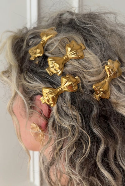 Gold Bow Hair Clip