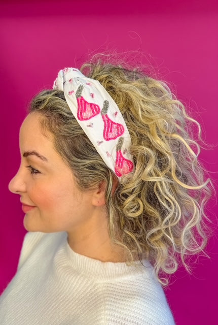 Valentine Headband Knot - Pink Kiss