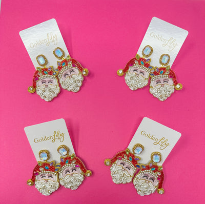 Christmas Santa with Lights Earrings