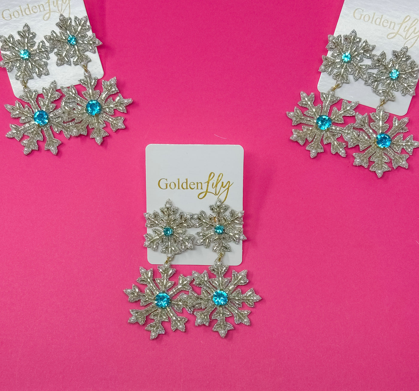 Snowflake Rhinestone Earrings