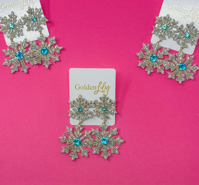 Snowflake Rhinestone Earrings
