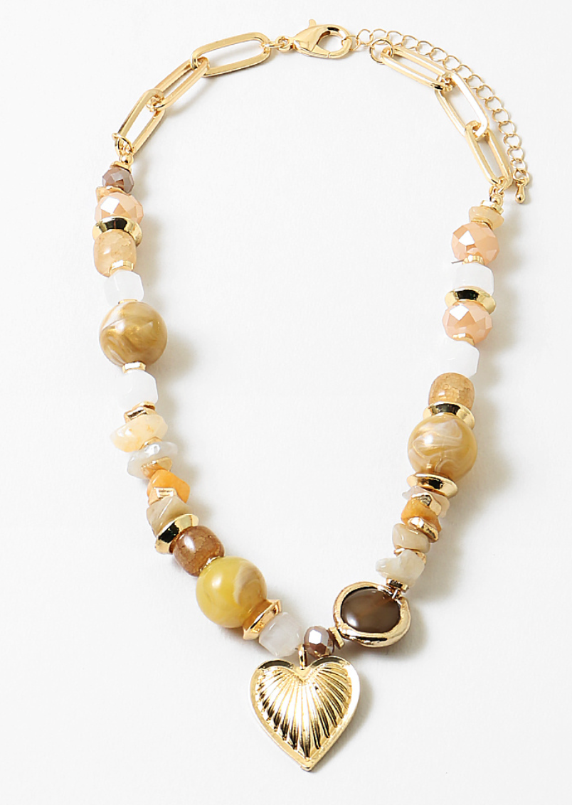 Lauren Charm Beaded Necklace 