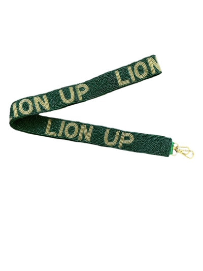 Seed Bead Bag Strap - Lion Up