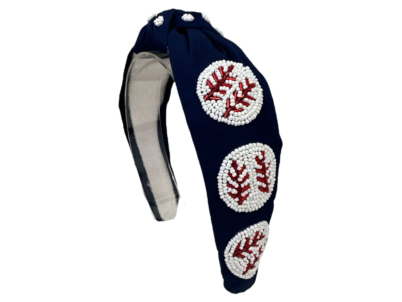 Baseball Knot Headband - Navy