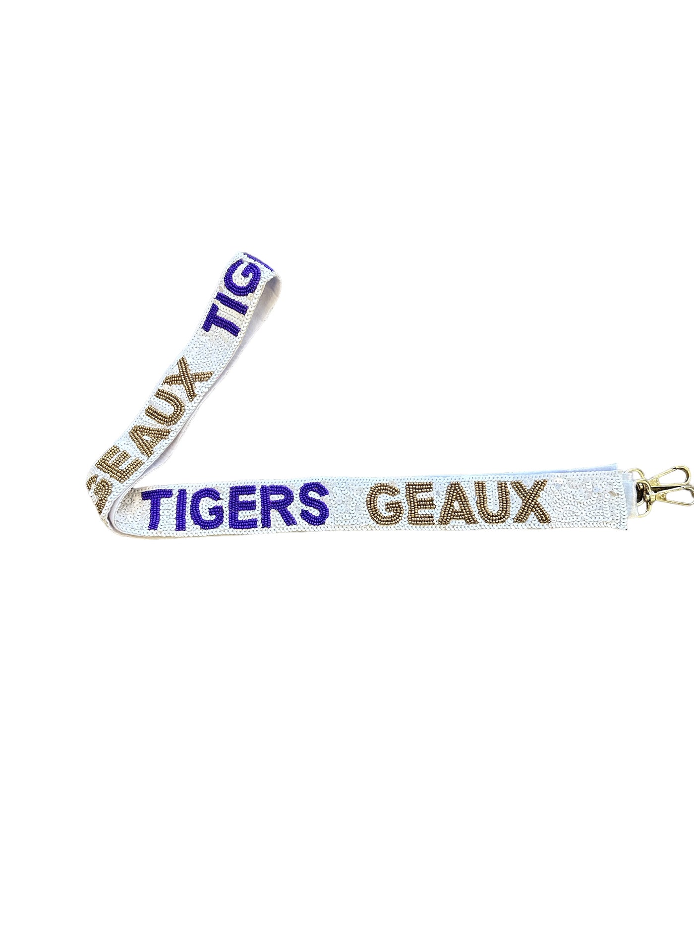 Sequin Bag Strap - Geaux Tigers