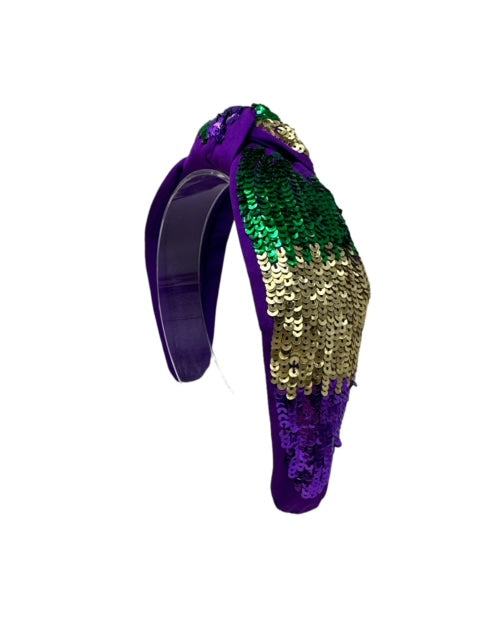 Headband Knot - Mardi Gras Color Block