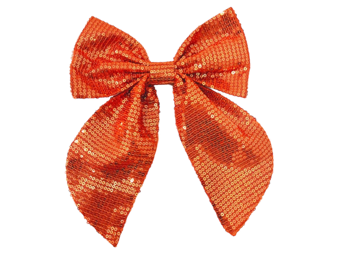 Bow - Sequin - Orange