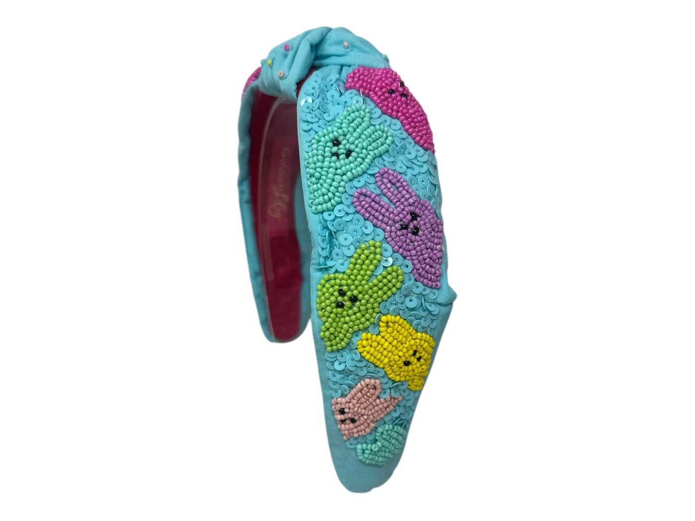 Sequin Peep Headband - Turquoise