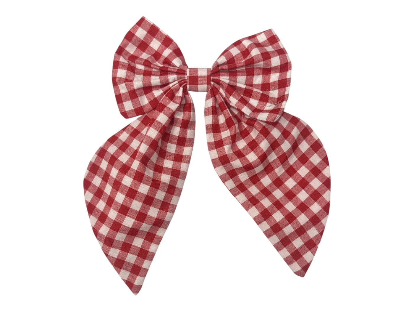 Gingham Bow - Red