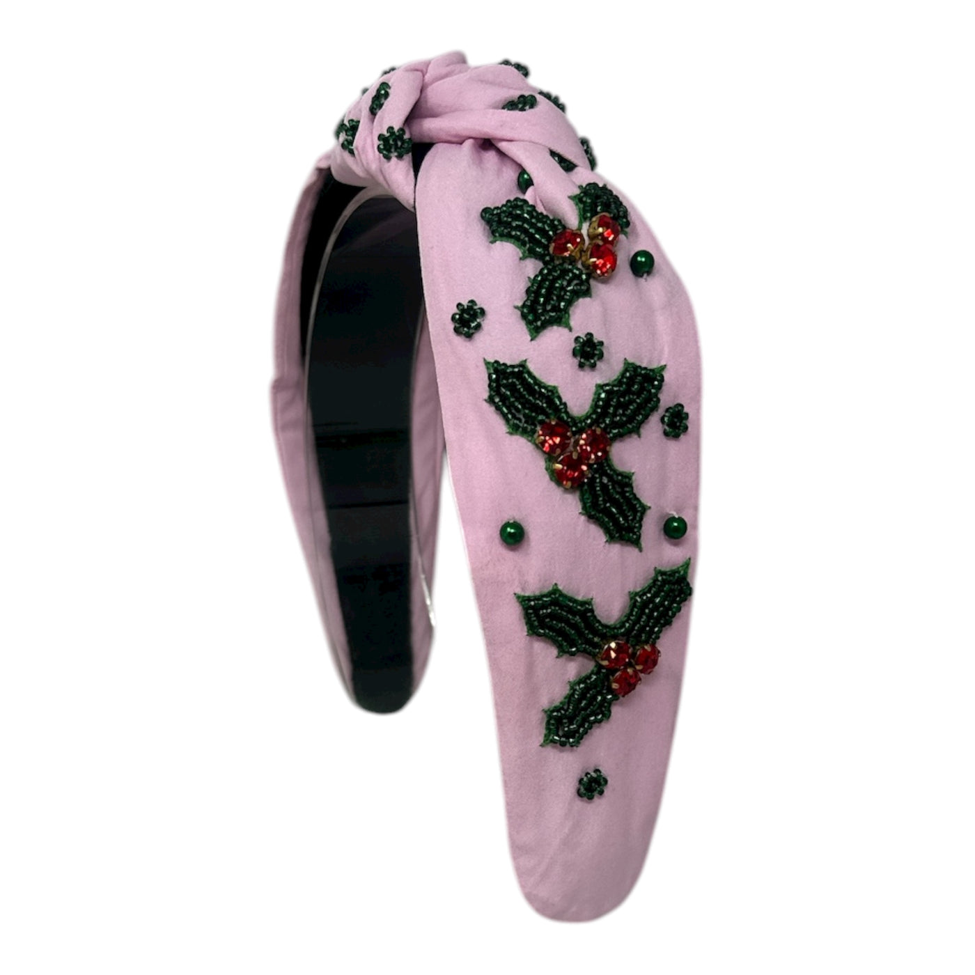 Christmas Headband - Pink Holly