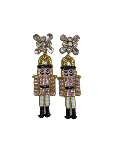 Nutcracker Earrings - Pink
