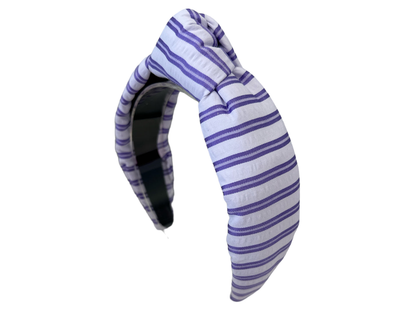 Headband Knot - Purple Seersucker Stripe