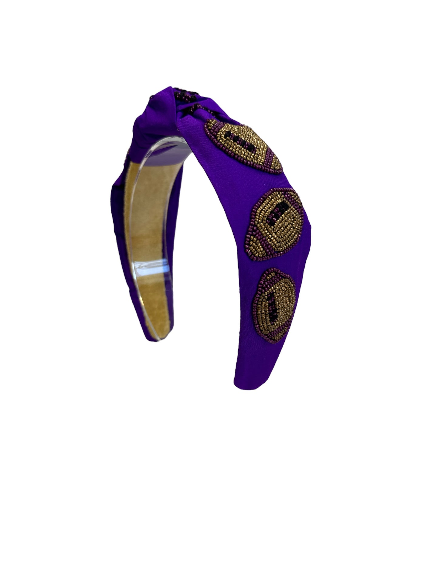 Headband Knot -Football - Purple and Gold
