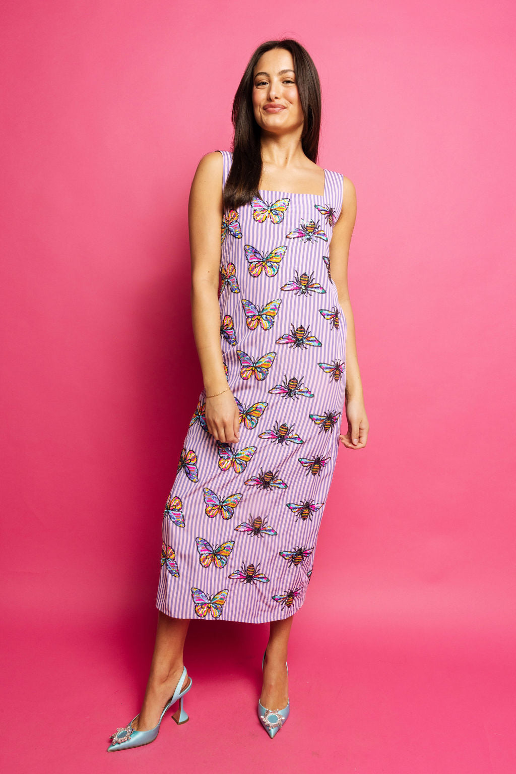 Queen of Sparkles - Butterfly and Dragon Fly Sequin Dress