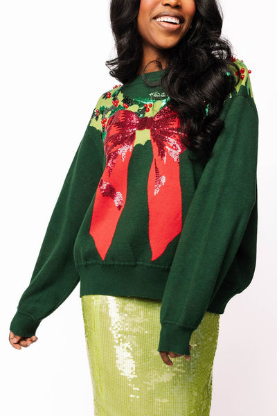 Queen of Sparkles Wreath Sweater