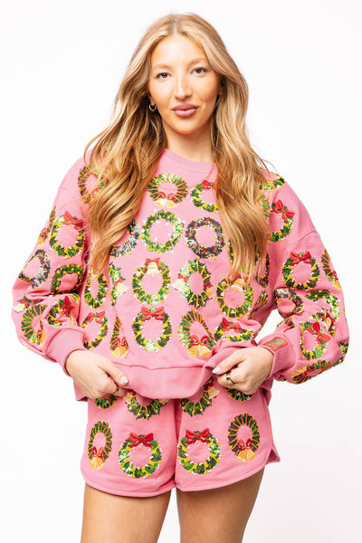 Queen of Sparkles Wreath Sweatshirt