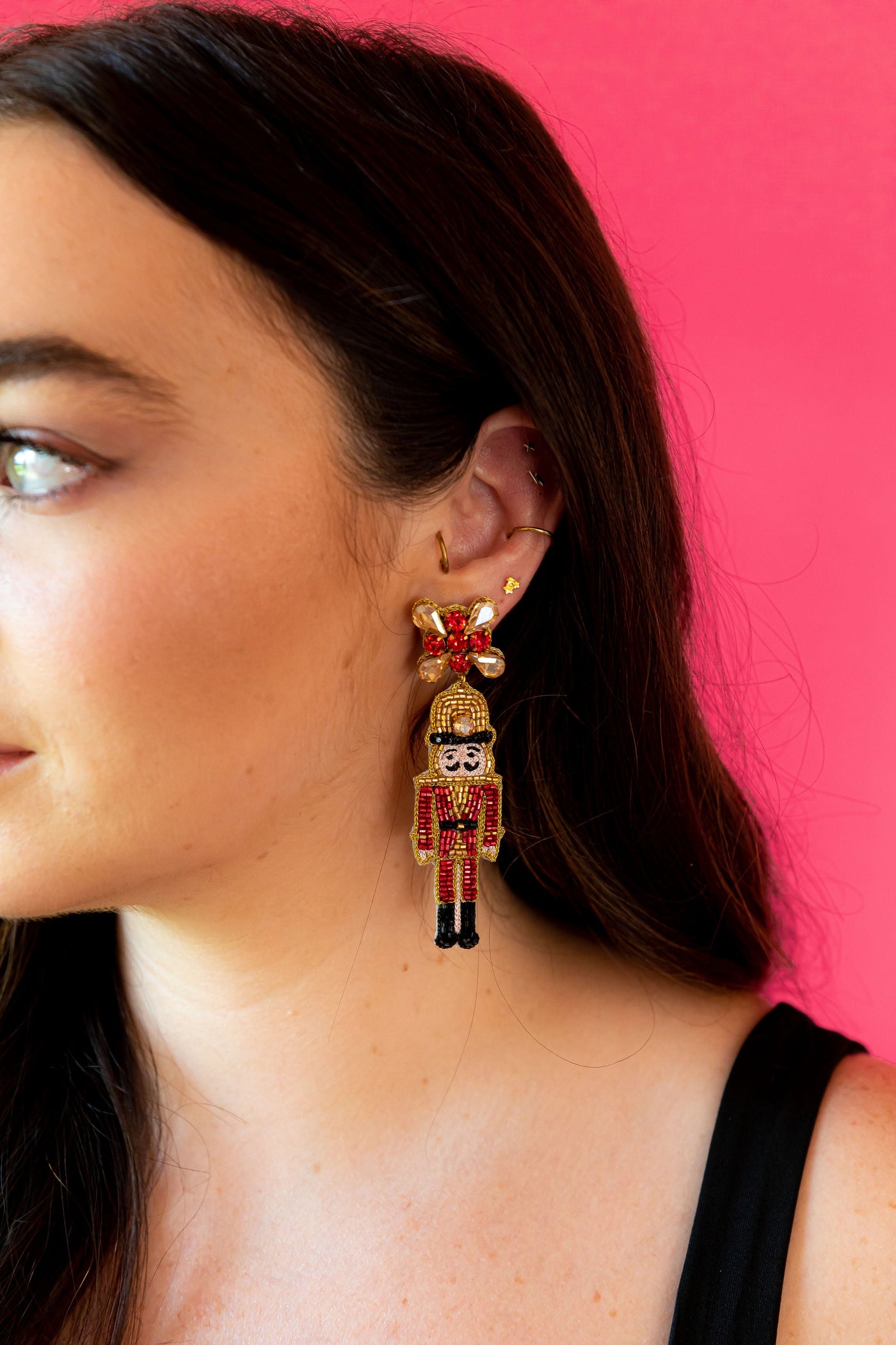 Nutcracker Earrings - Red