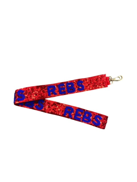 Sequin Bead Bag Strap - Rebs (Red and Blue)