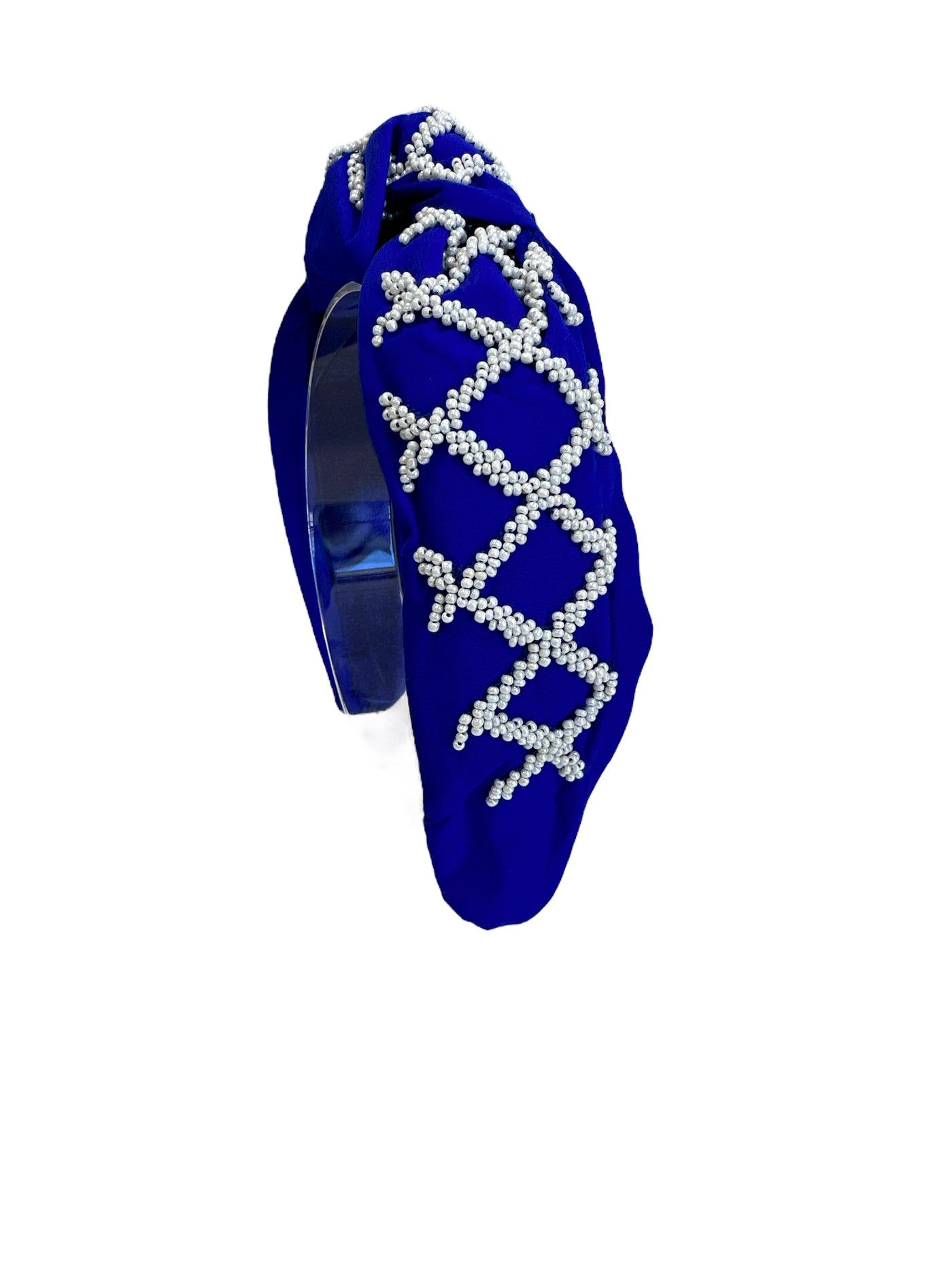 Headband Game Day - Royal Blue and White