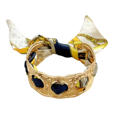 Scarf Cuff Bracelet - Black Chain