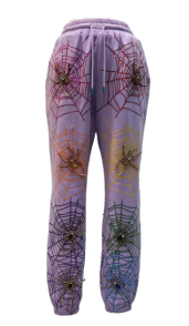 Queen of Sparkles - Lavender Spiderweb Joggers