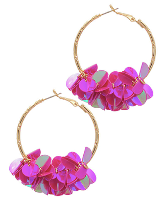 Sprinkle Small Hoop Earrings - Purple