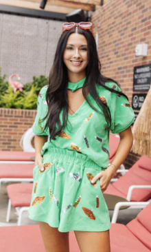 Queen of Sparkles - Umbrella Terry Cloth Top