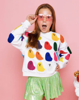 Queen of Sparkles Kids - Multi Ghost Sweatshirt