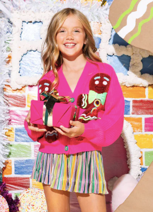 Queen of Sparkles - Kids - Swing Shorts - Yellow Rainbow Stripe