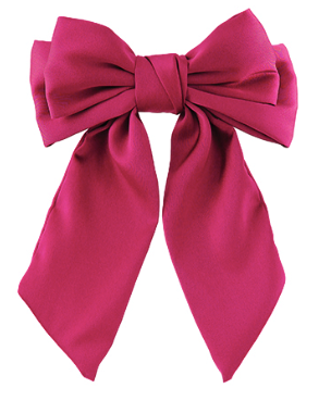 Bow - Silk - Dark Pink