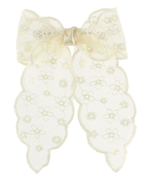 Bow - Silk - Ivory Lace