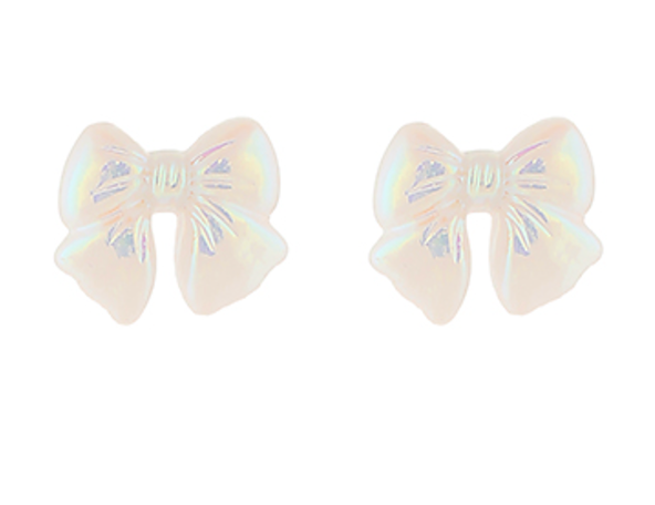Pearly Bow Stud Earrings