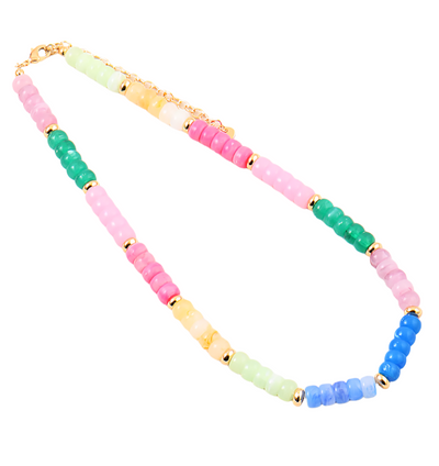 Beaded Necklace - Multi Pastels