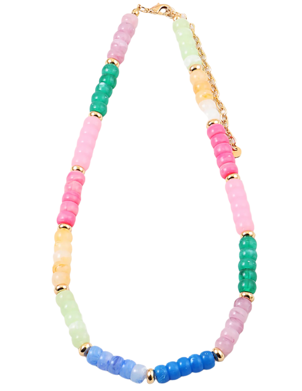 Beaded Necklace - Multi Pastels