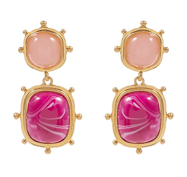 Summer Gem Earrings - 2 Layer