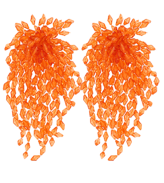 Heather Earrings - Orange/Clear